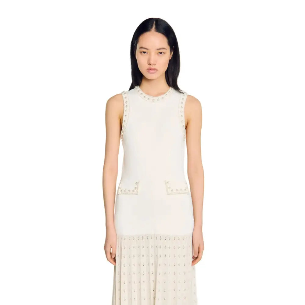 Sandro Pearl bead knit maxi dress - Dress