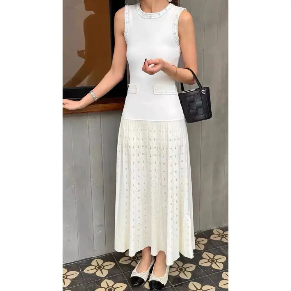 Sandro Pearl bead knit maxi dress - Dress