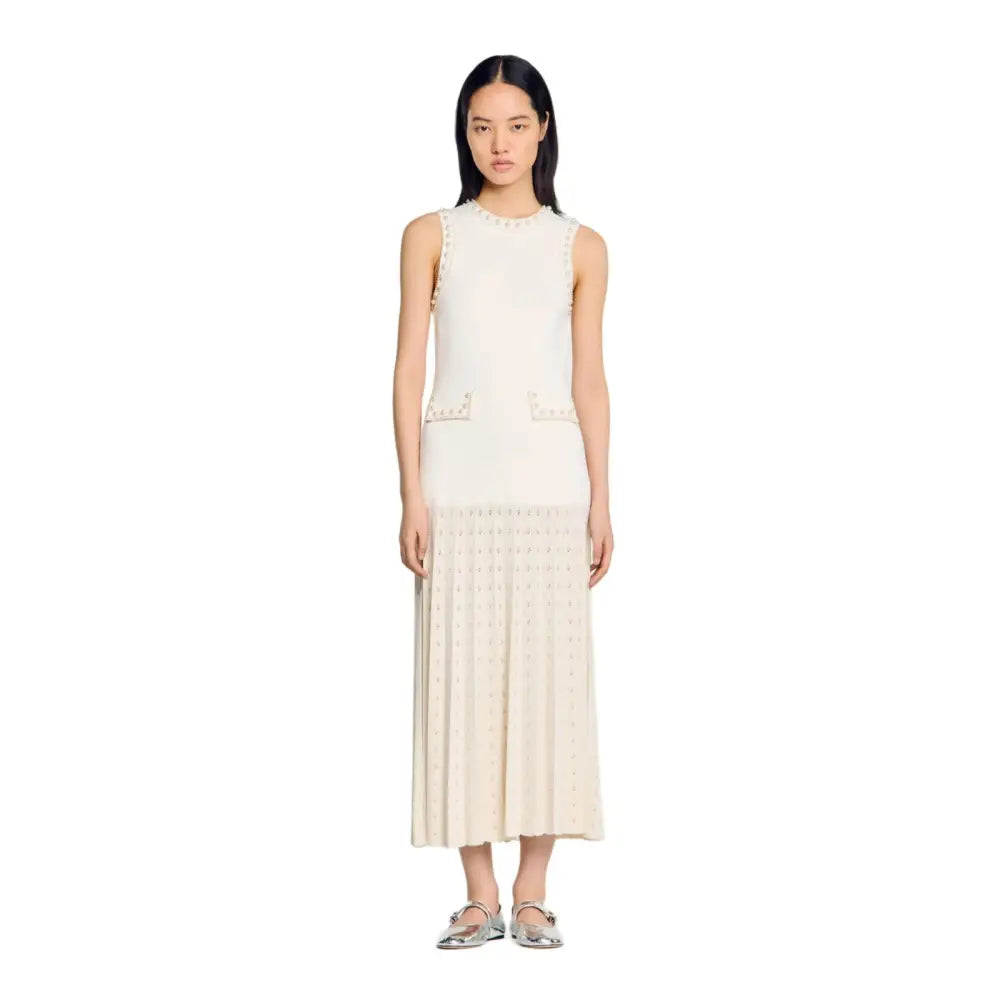 Sandro Pearl bead knit maxi dress - Dress