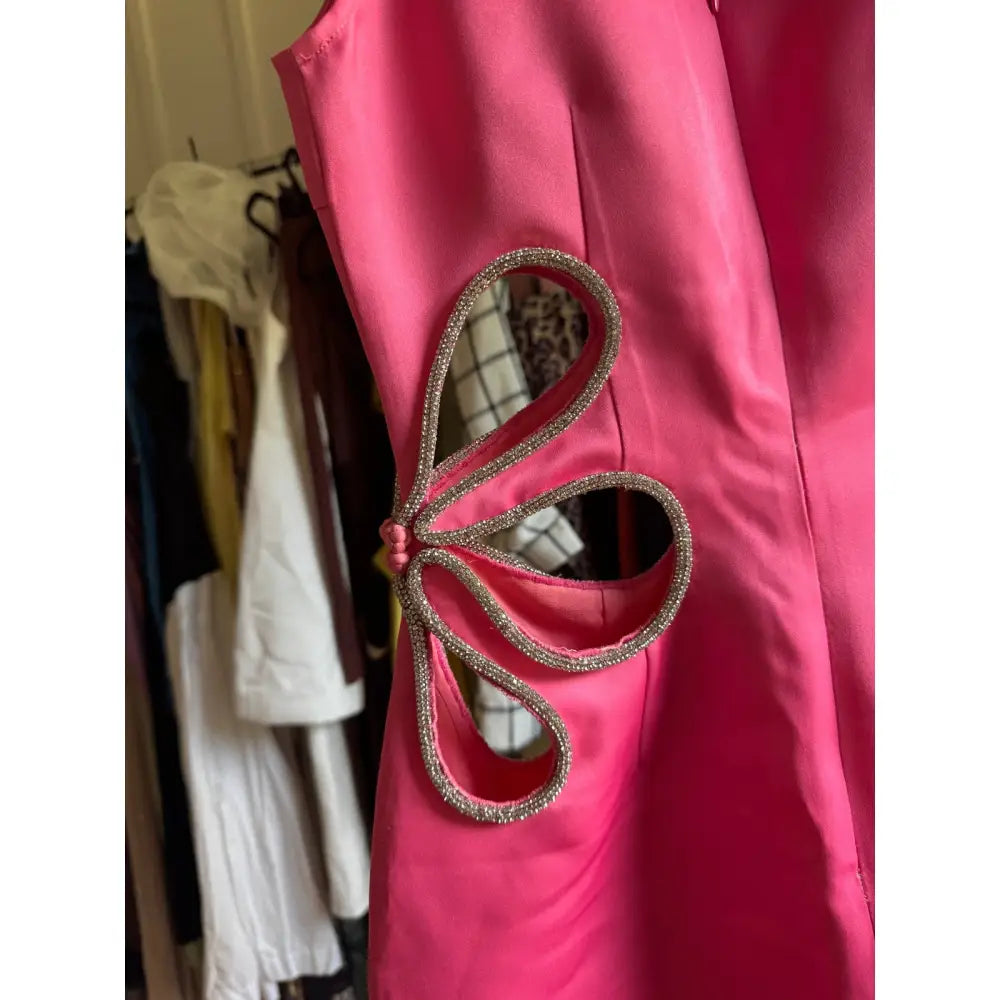SAU LEE Bettina Dress in Flamingo Pink - 2 - Dress
