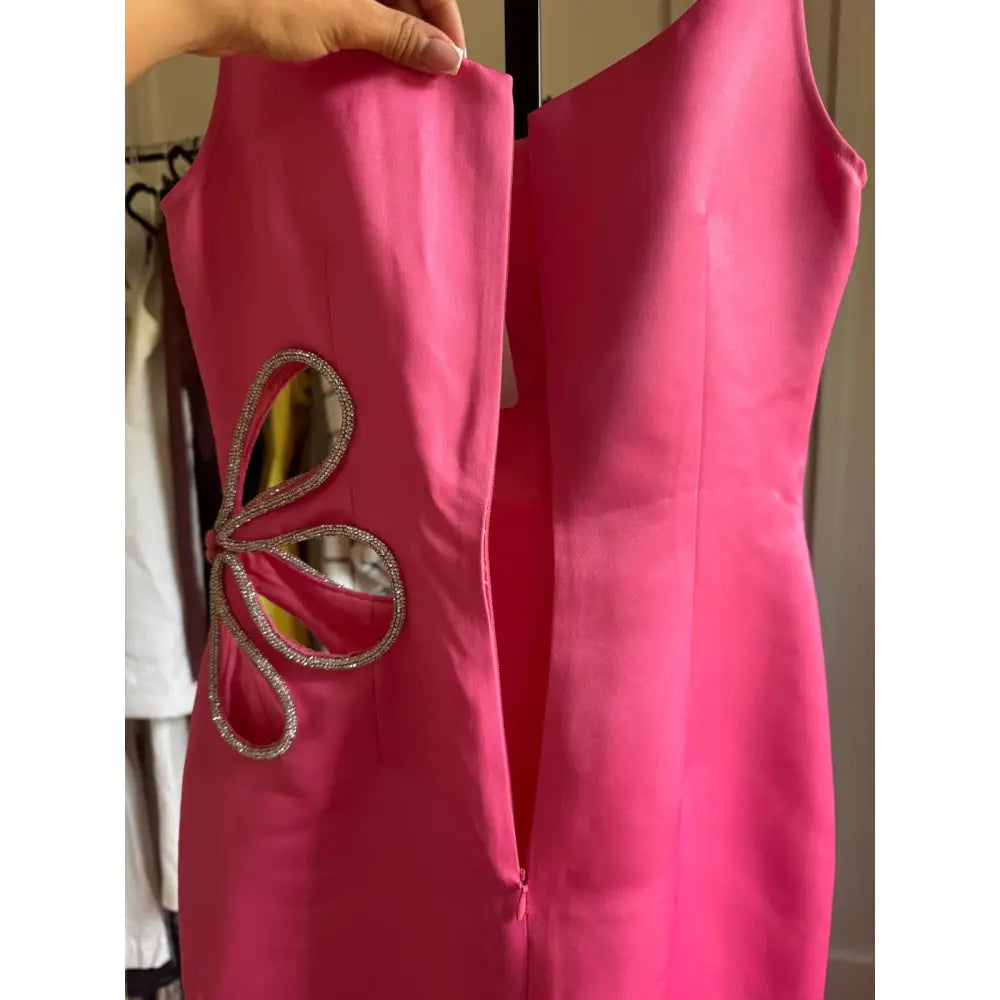 SAU LEE Bettina Dress in Flamingo Pink - 2 - Dress