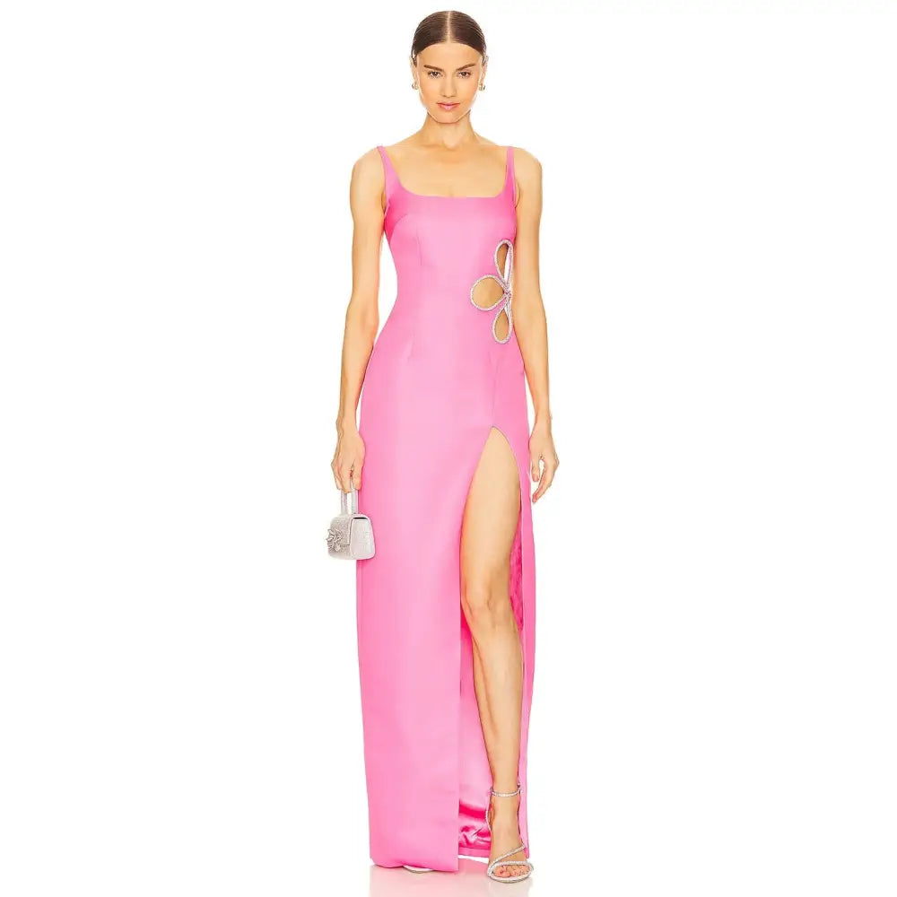 SAU LEE Bettina Dress in Flamingo Pink - 2 - Dress
