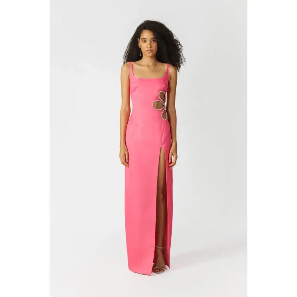 SAU LEE Bettina Dress in Flamingo Pink - 2 - Dress