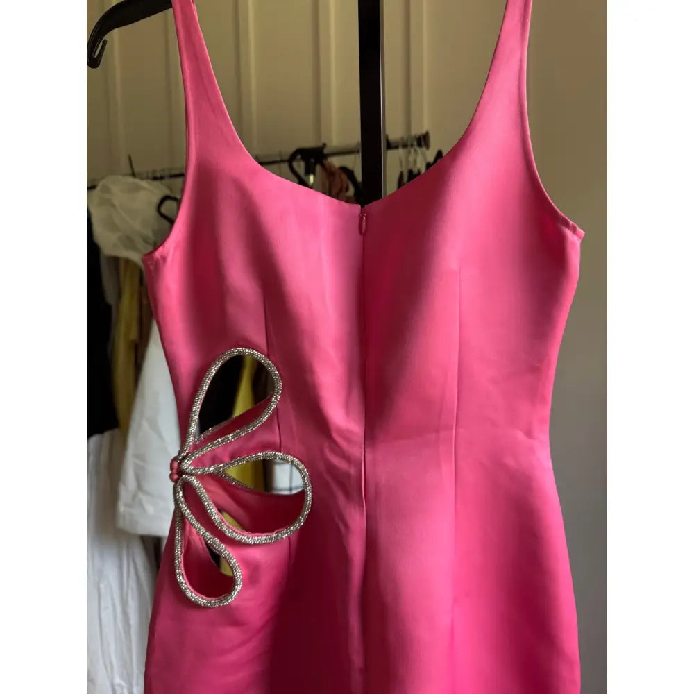 SAU LEE Bettina Dress in Flamingo Pink - 2 - Dress