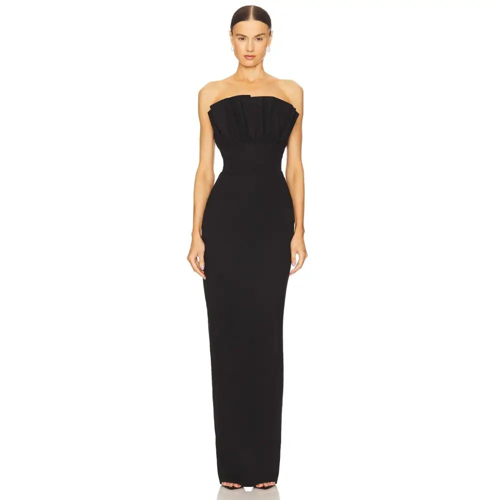 SAU LEE Noah Gown in Black - 4 - Dresses