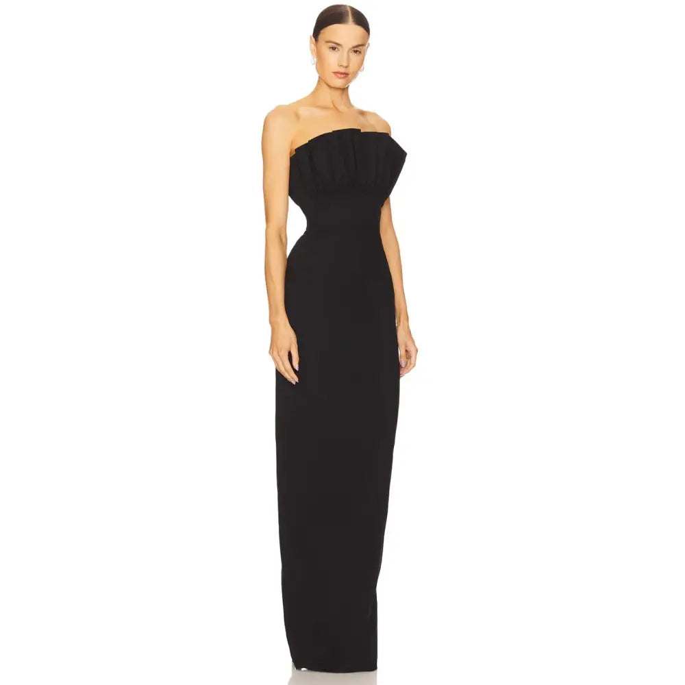 SAU LEE Noah Gown in Black - Dresses