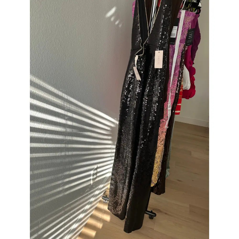 SAU LEE Onyx Gown in Black