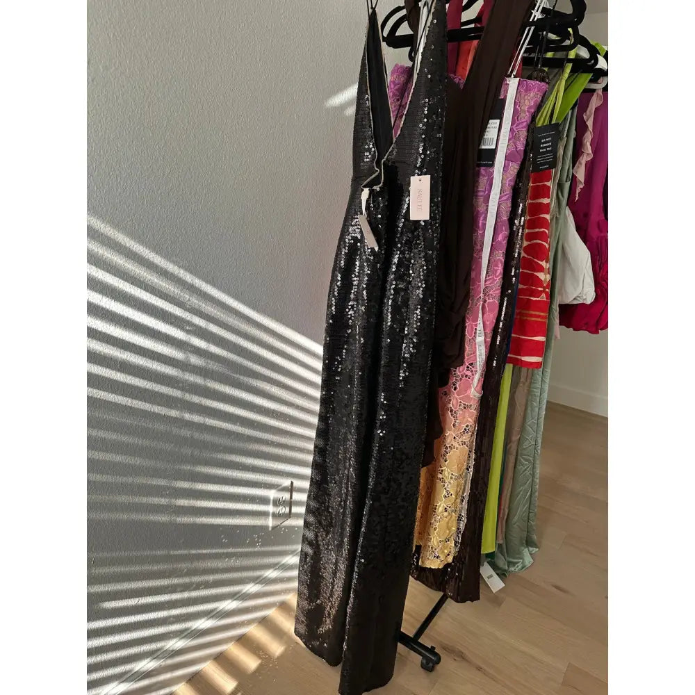 SAU LEE Onyx Gown in Black