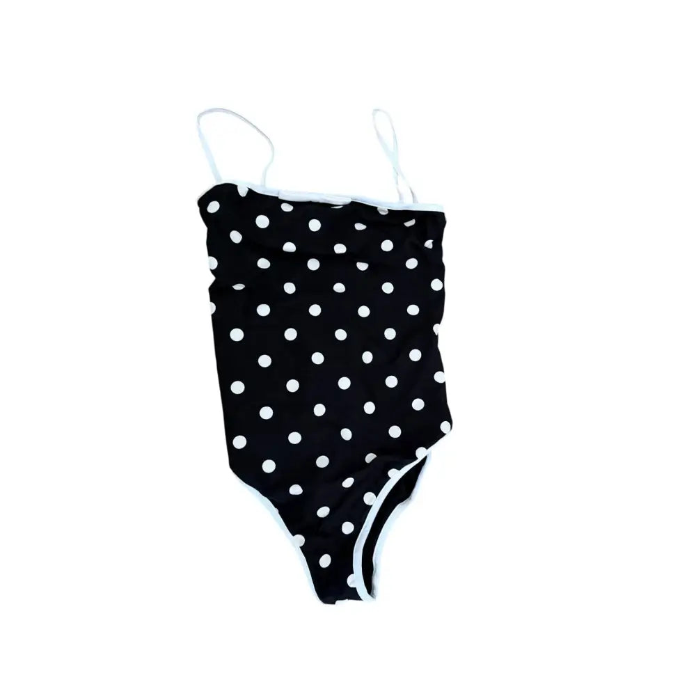 Self-Portrait Black Polka Dot Swimsuit - Dress