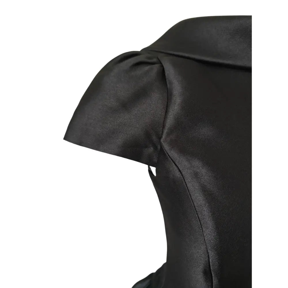 Self-Portrait Black Taffeta Collared Mini Dress - Dress