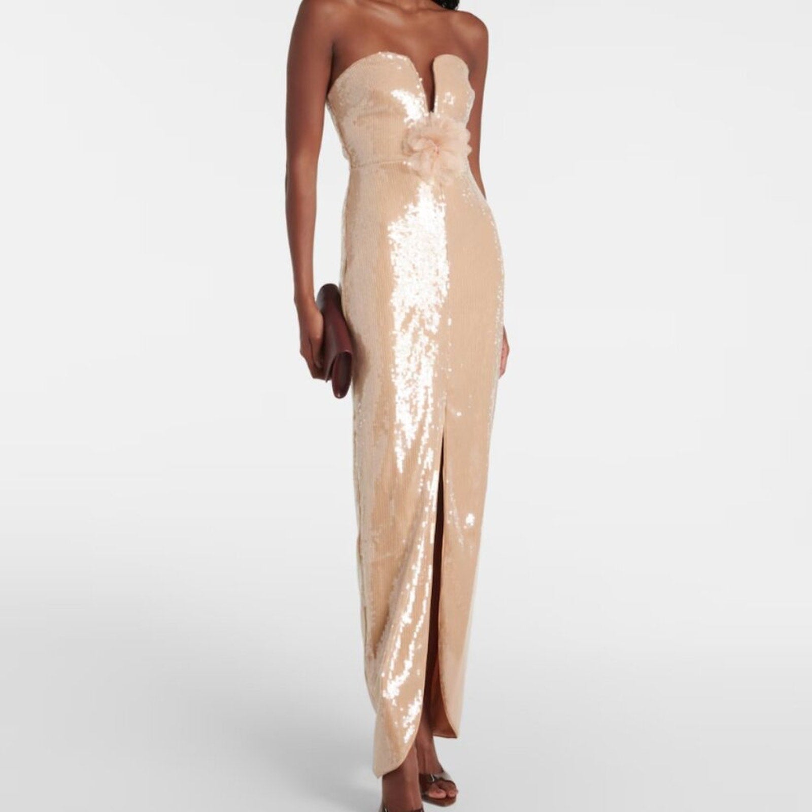 Self Portrait Champagne Sequin Maxi Dress - Self - Portrait Bernardi Collective