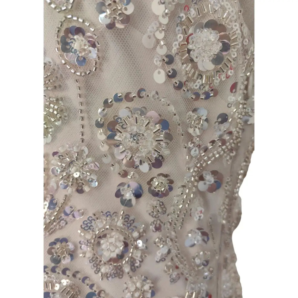 Self-Portrait Cream Floral Sequin Maxi Dress