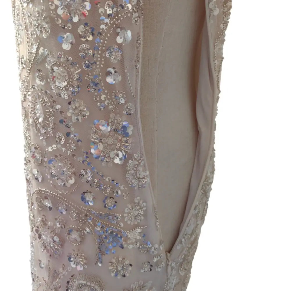 Self-Portrait Cream Floral Sequin Maxi Dress