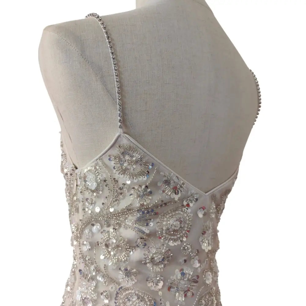 Self-Portrait Cream Floral Sequin Maxi Dress