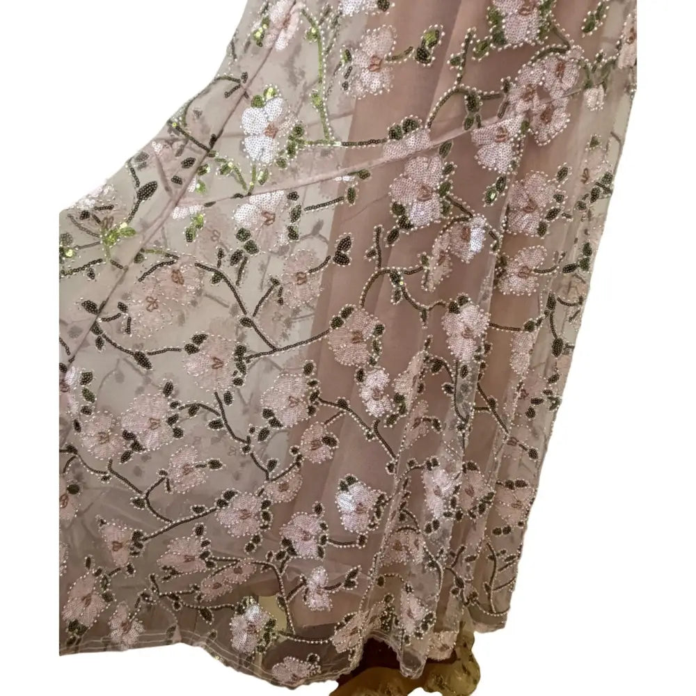Self-Portrait Pink Floral Sequin Maxi Dress - Dress