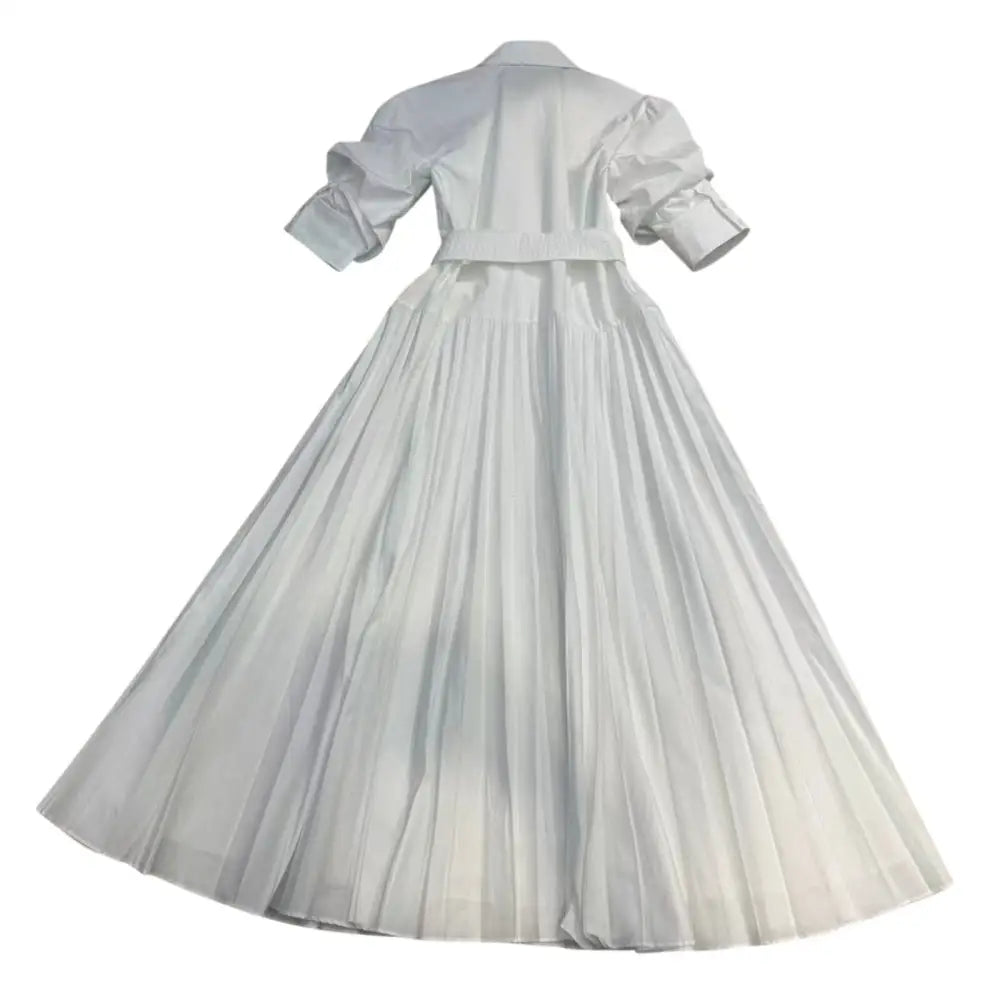 SIMKHAI Arlo Belted Maxi Shirtdress White - Dress