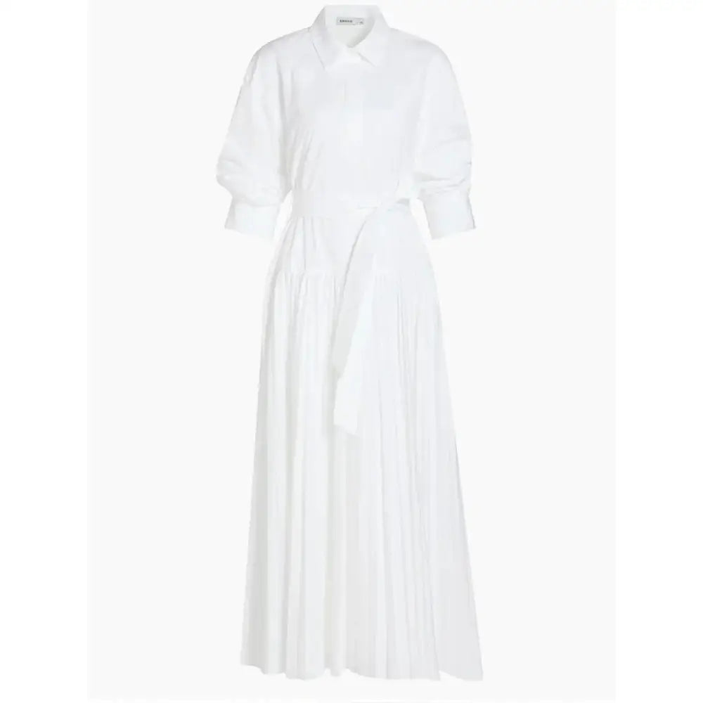 SIMKHAI Arlo Belted Maxi Shirtdress White - Dress