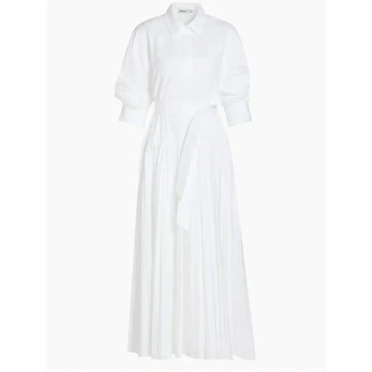 SIMKHAI Arlo Belted Maxi Shirtdress White - Dress