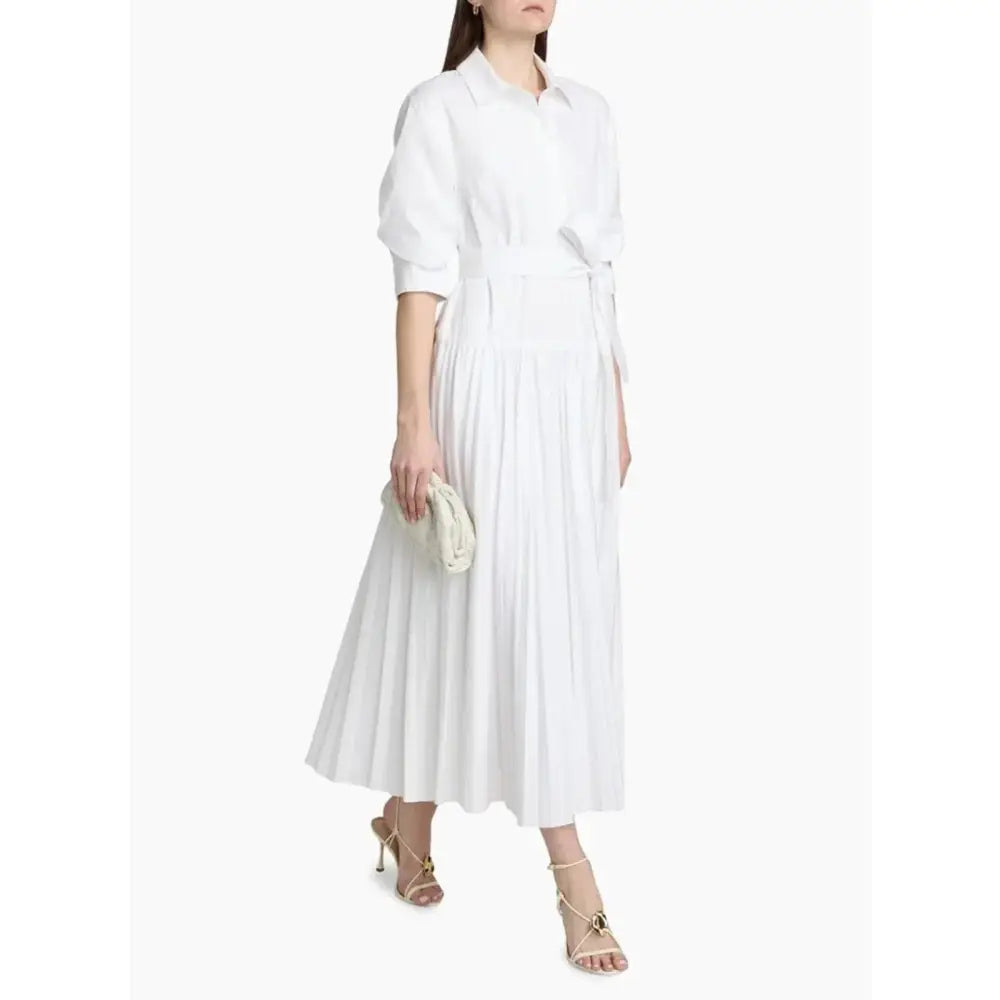 SIMKHAI Arlo Belted Maxi Shirtdress White - Dress