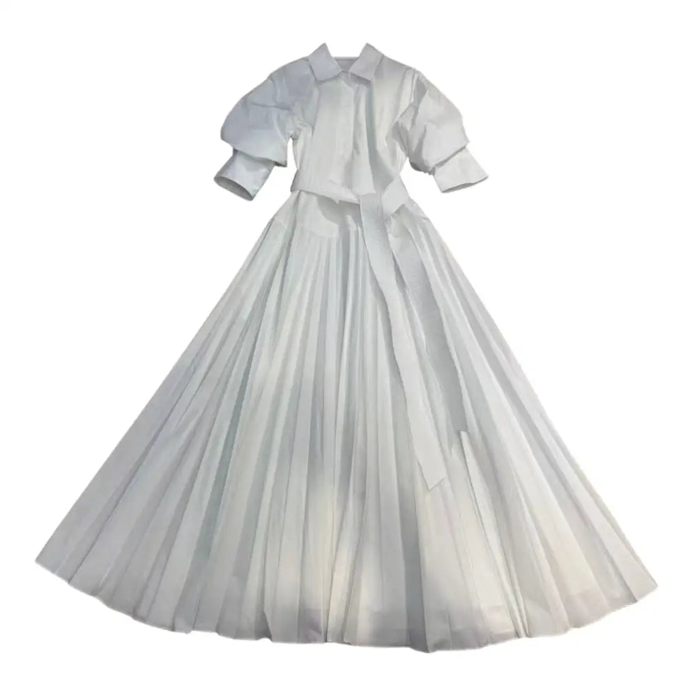 SIMKHAI Arlo Belted Maxi Shirtdress White - Dress