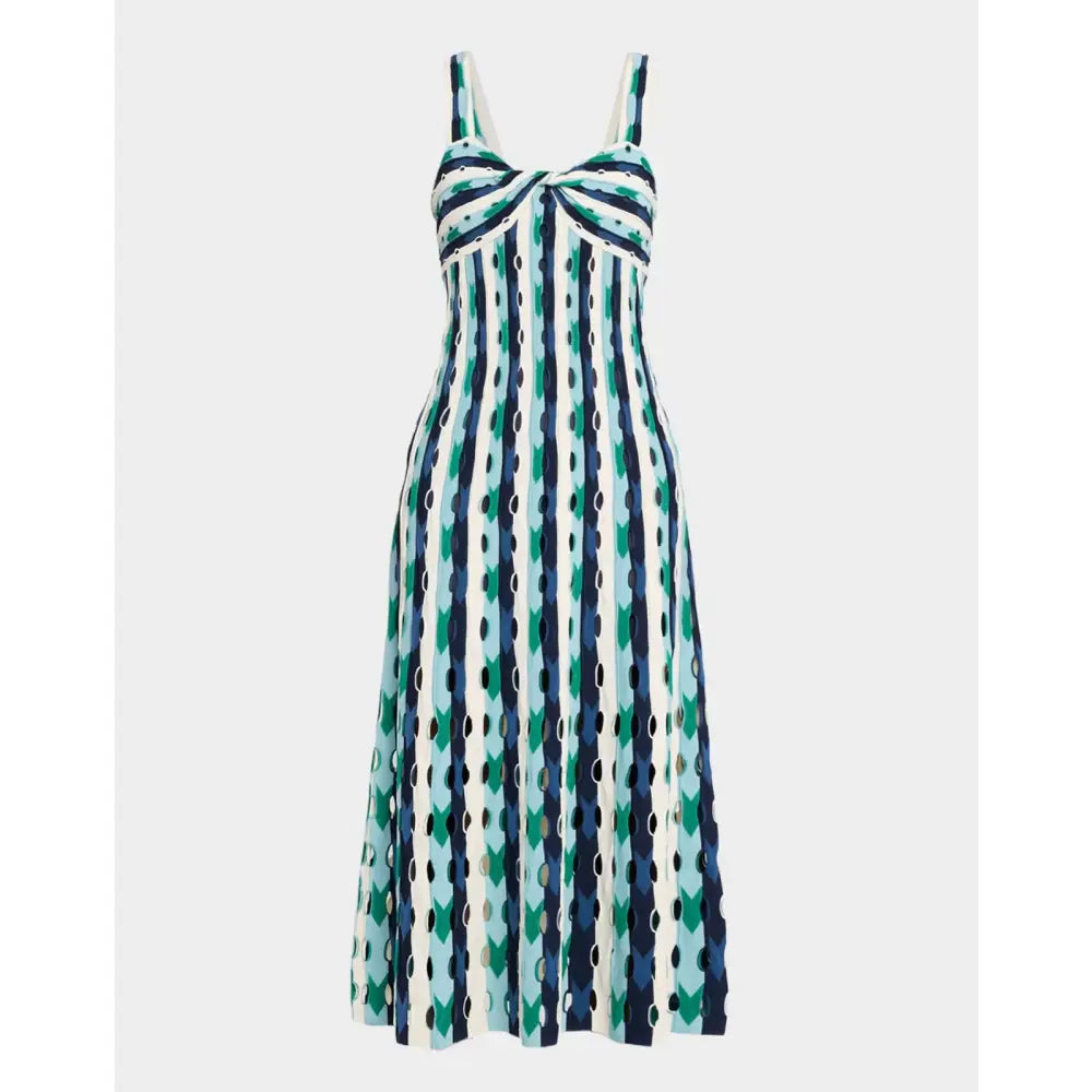 SIMKHAI Christina Knit Twist-Front Midi Dress - Dress