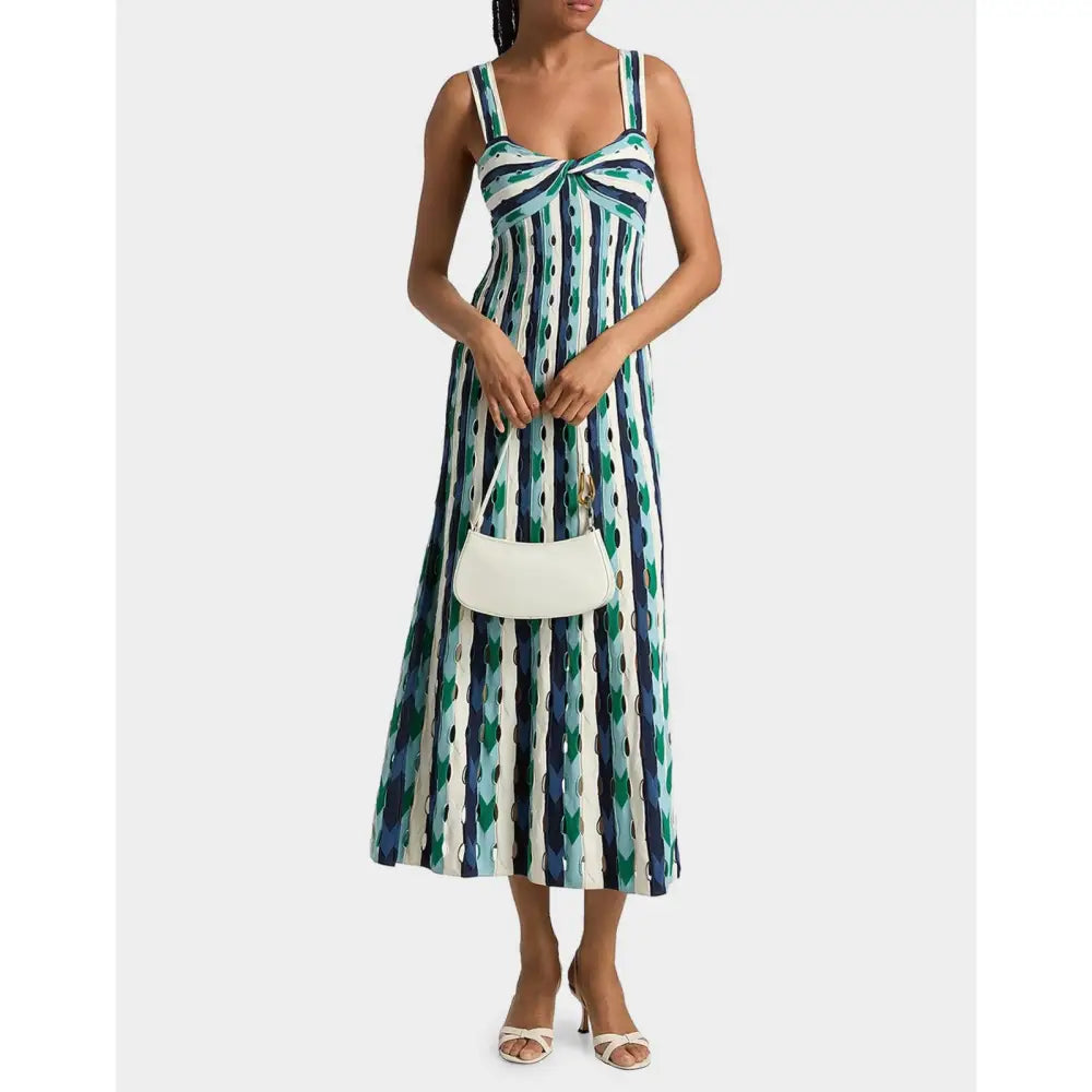 SIMKHAI Christina Knit Twist-Front Midi Dress - Dress