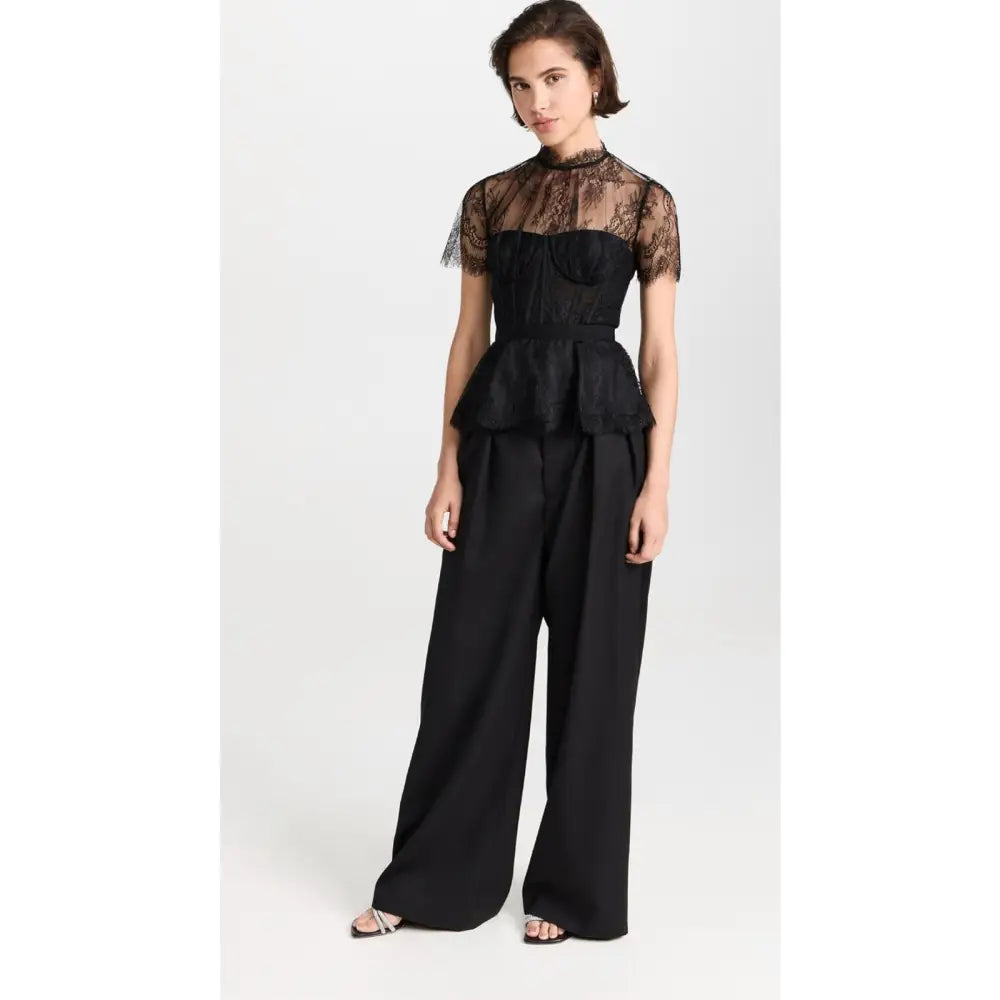 SIMKHAI Kehlani Lace Bustier Top - Tops