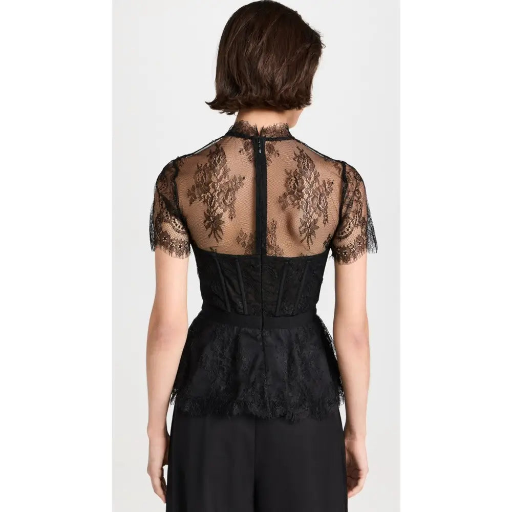 SIMKHAI Kehlani Lace Bustier Top - Tops