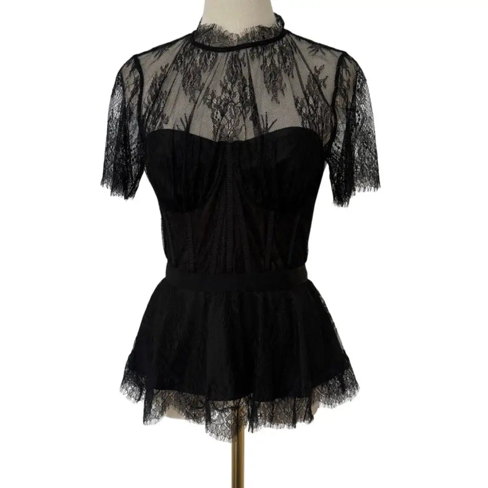 SIMKHAI Kehlani Lace Bustier Top - Tops