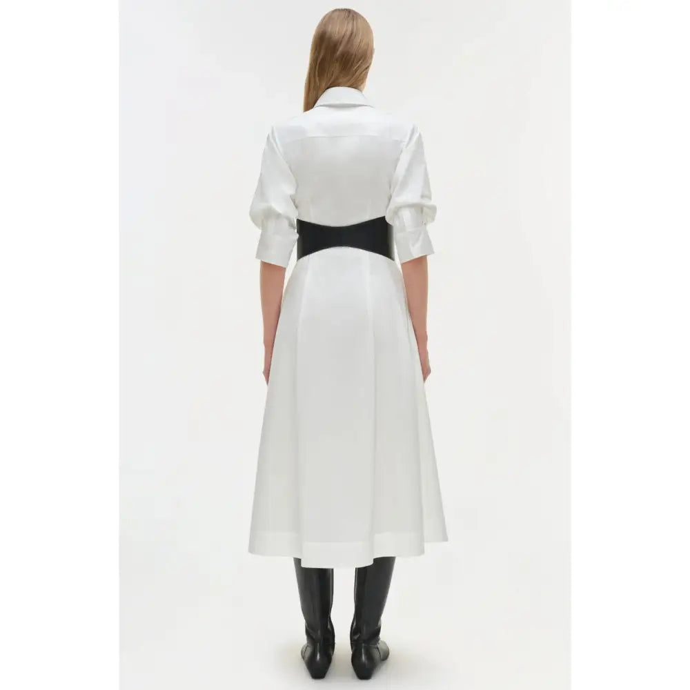 SIMKHAI Olson Belted Cotton Midi Dress - Dress