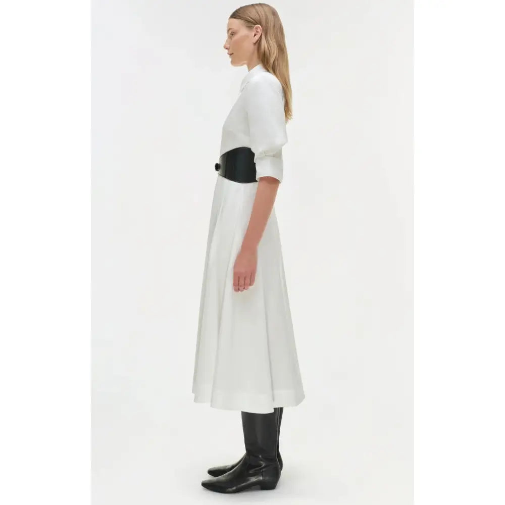 SIMKHAI Olson Belted Cotton Midi Dress - Dress
