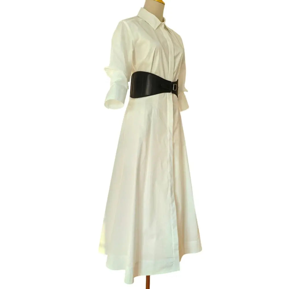 SIMKHAI Olson Belted Cotton Midi Dress - Dress