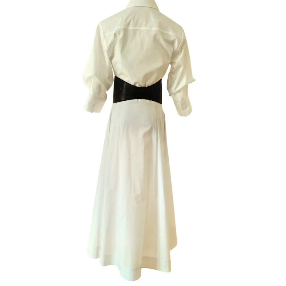 SIMKHAI Olson Belted Cotton Midi Dress - Dress