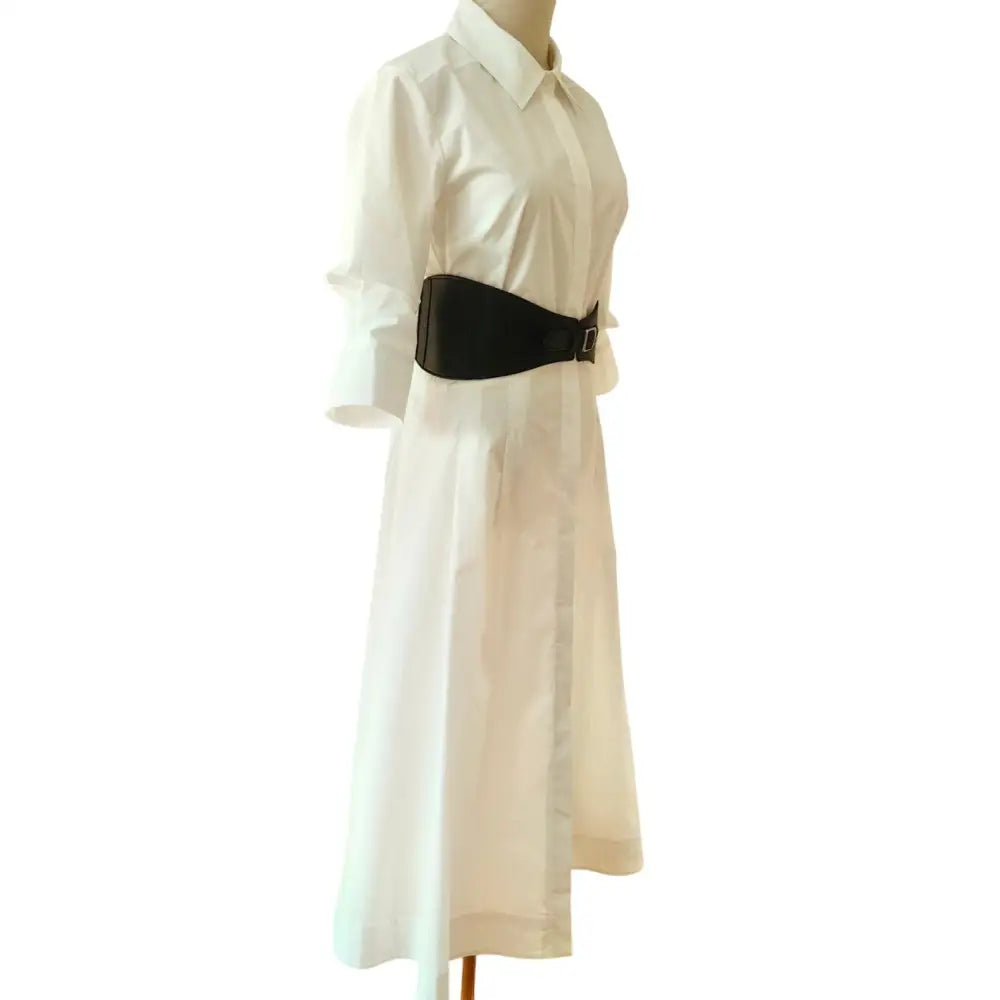 SIMKHAI Olson Belted Cotton Midi Dress - Dress