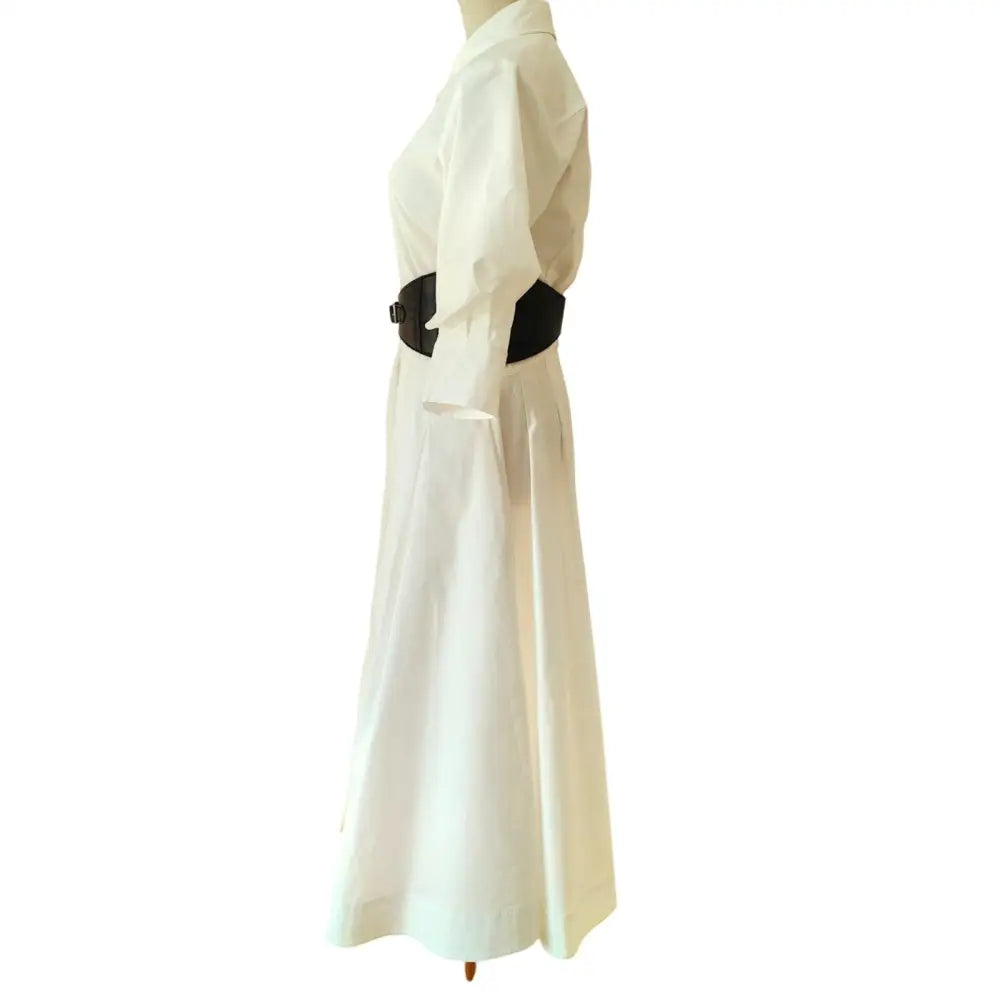 SIMKHAI Olson Belted Cotton Midi Dress - Dress