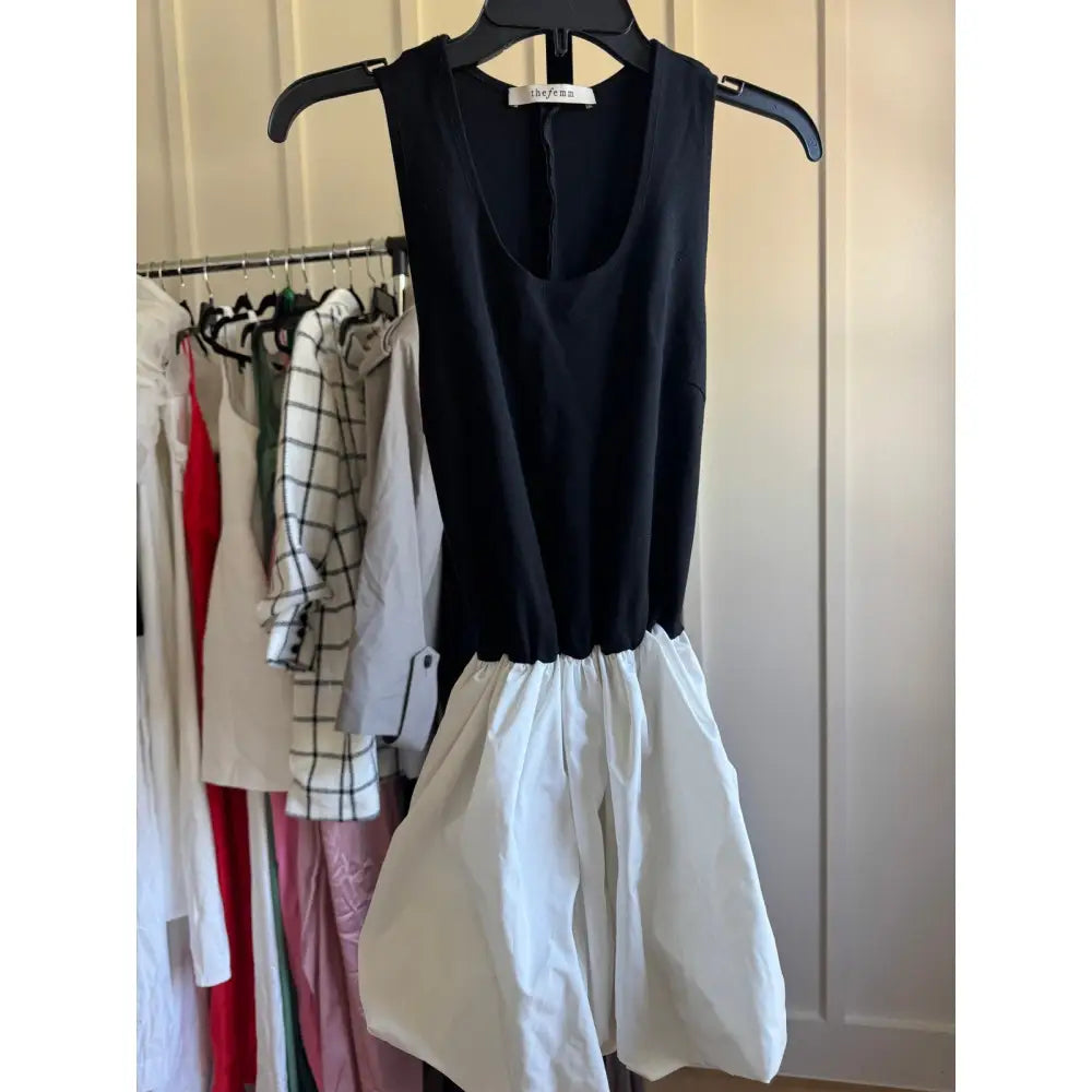 The Femm Teresa Dress in Black & White - Dress