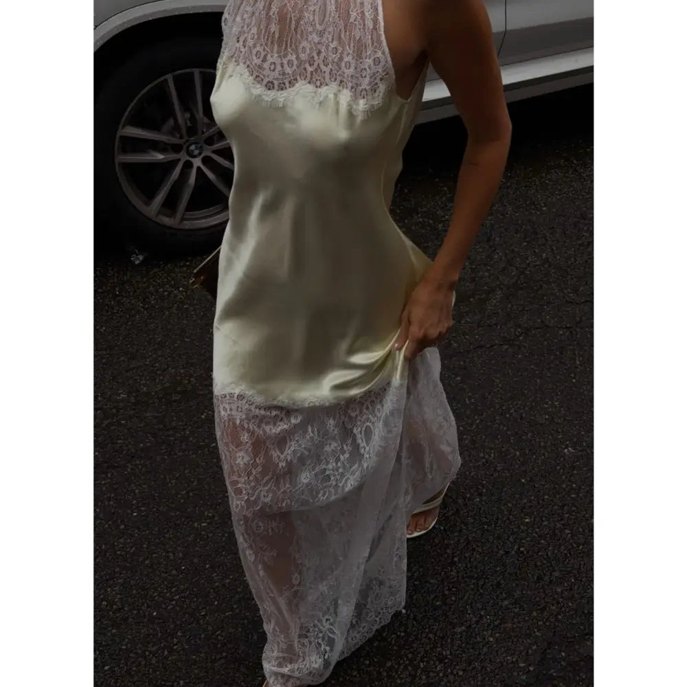 THIRD FORM Poetry High-Neck Lace Dress - Dress