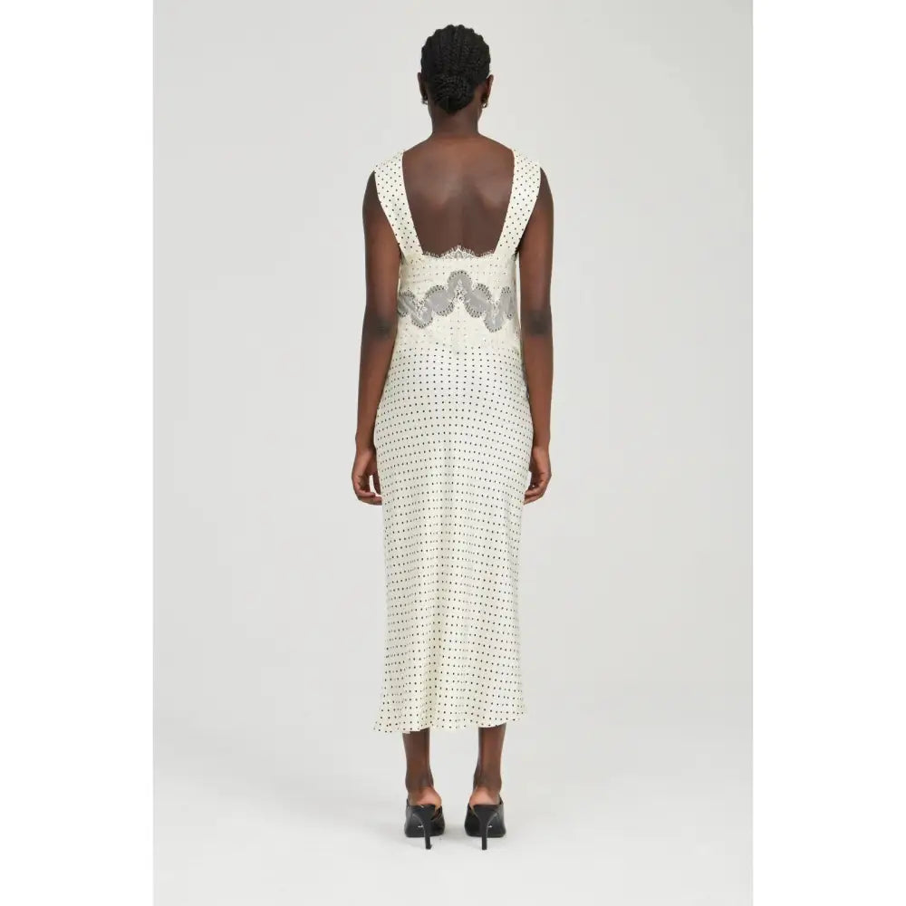Third Form VISIONS LACE DEEP V MAXI DRESS CREAM POLKA DOT - Dress