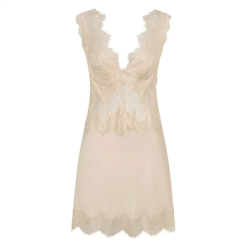 Third Form VISIONS LACE MINI DRESS BUTTERCREAM