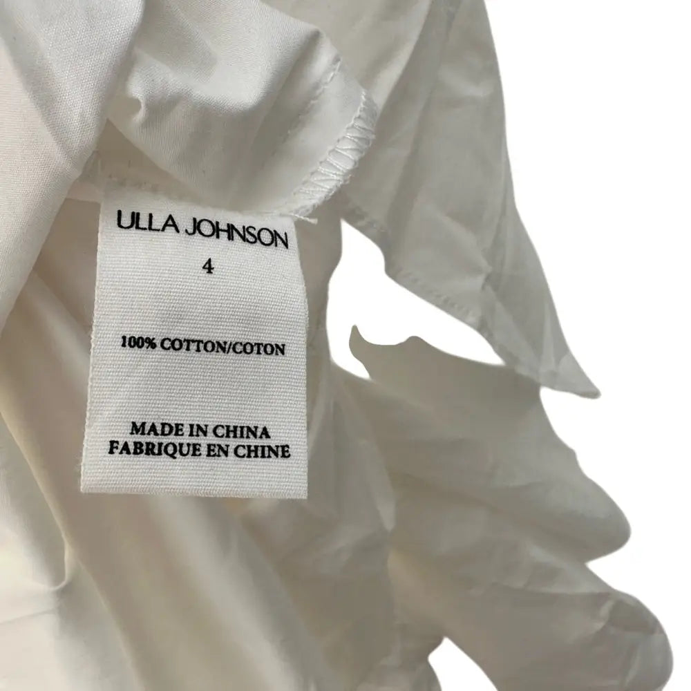 Ulla Johnson Aurore Dress White Ruffle Midi Dress - Dress