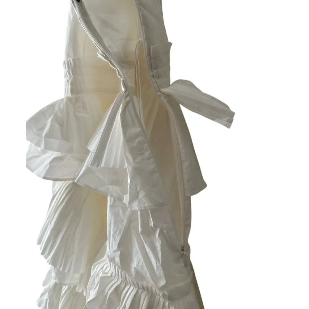 Ulla Johnson Aurore Dress White Ruffle Midi Dress - Dress