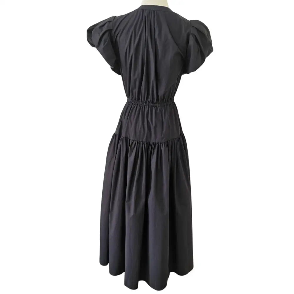Ulla Johnson Marin Cotton Midi Dress Black Noir - Dress