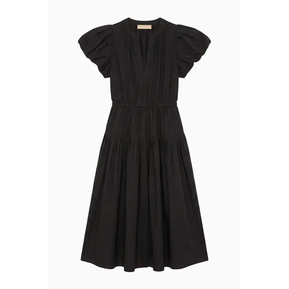 Ulla Johnson Marin Cotton Midi Dress Black Noir - Dress