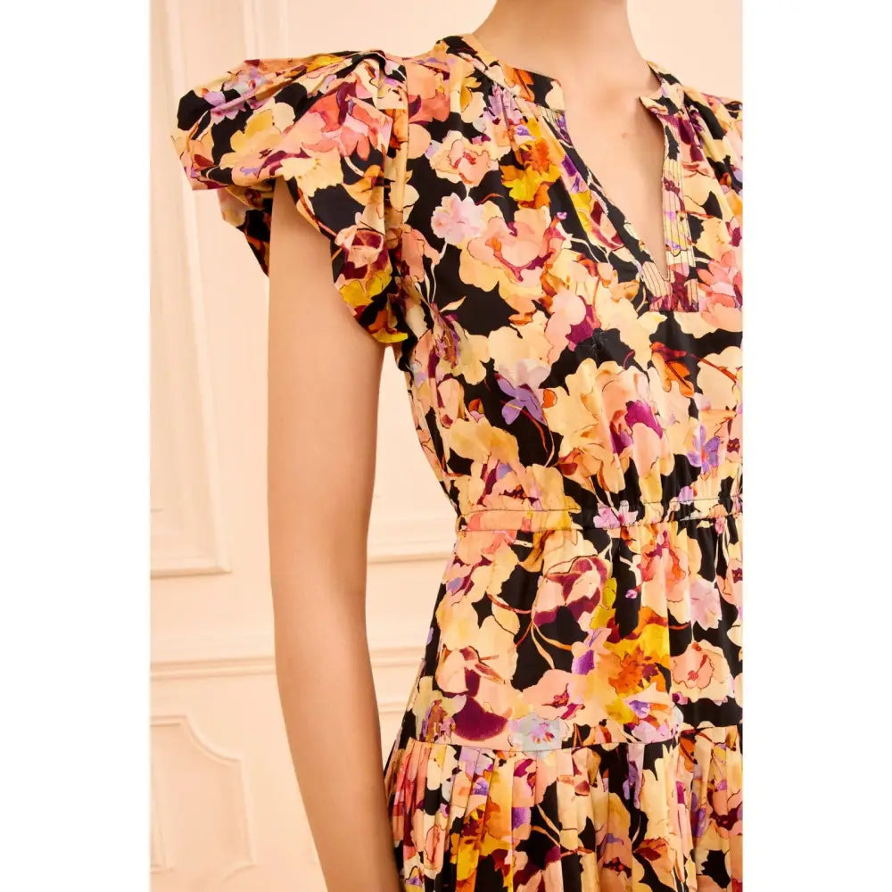 Ulla Johnson Marin Cotton Midi Dress Night Bloom - Dress