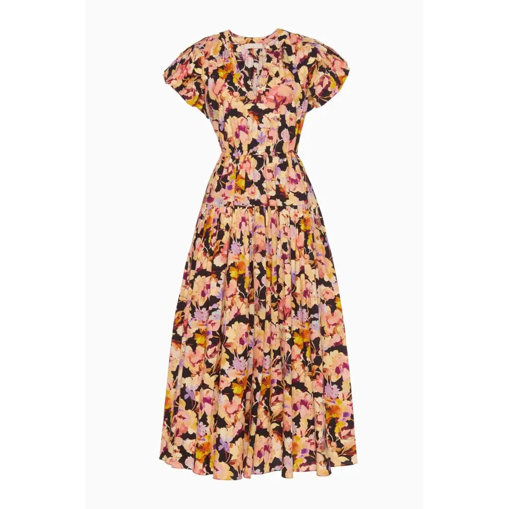 Ulla Johnson Marin Cotton Midi Dress Night Bloom - Dress