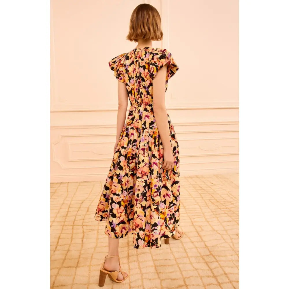 Ulla Johnson Marin Cotton Midi Dress Night Bloom - Dress