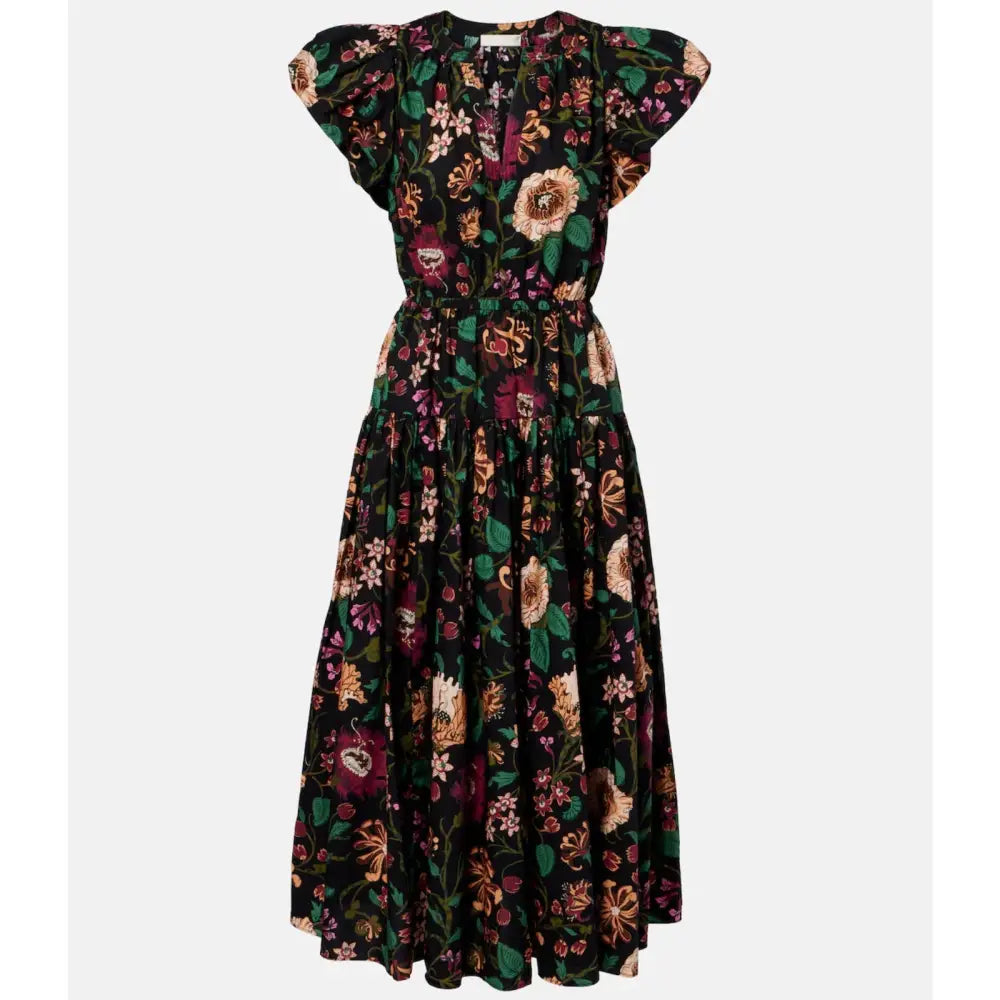 Ulla Johnson Marin floral cotton poplin midi dress - Dress