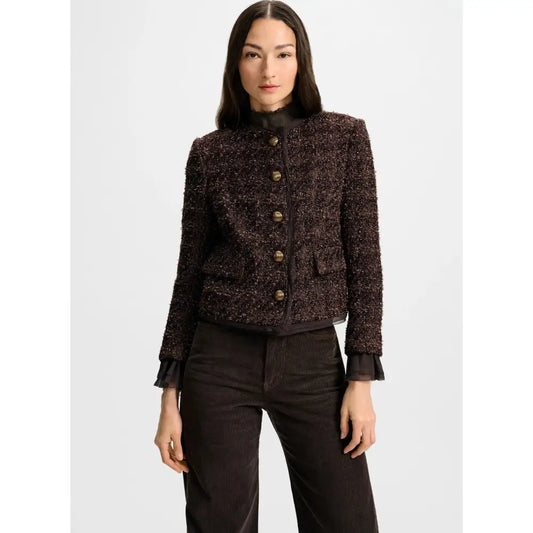 Veronica Beard Audrina Metallic Tweed Jacket Jacket