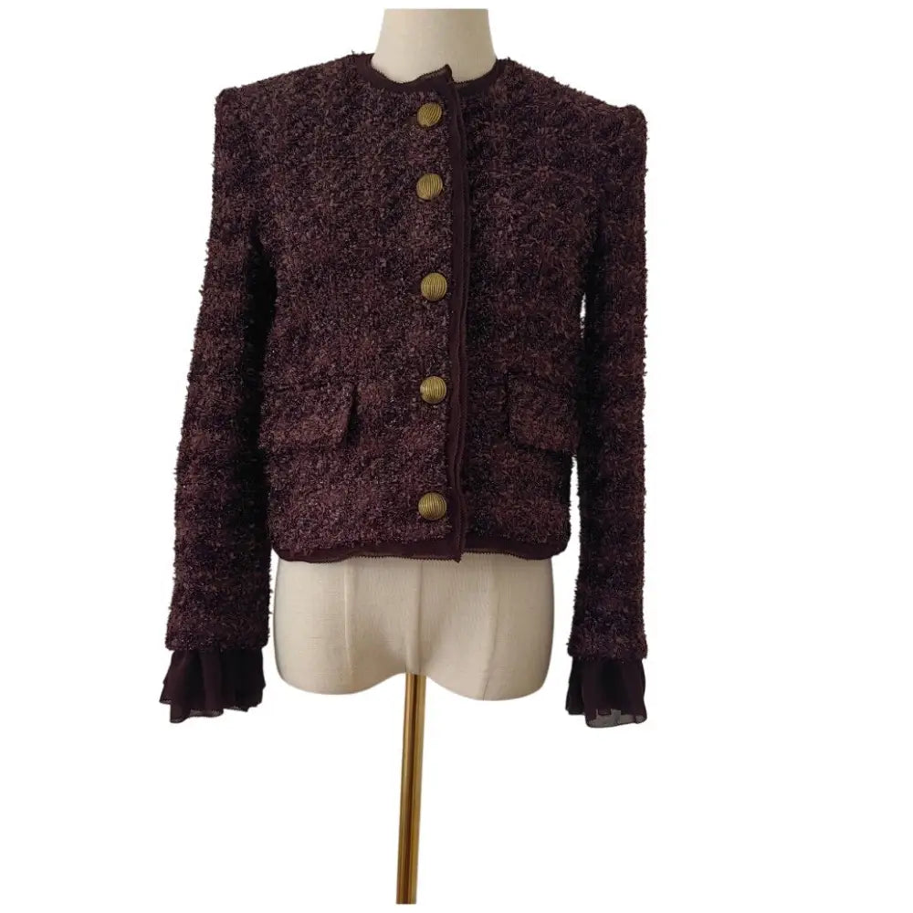 Veronica Beard Audrina Metallic Tweed Jacket Jacket