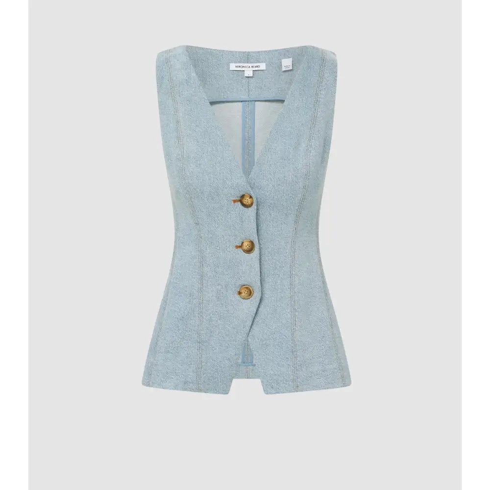 Veronica Beard Avalina Denim Vest - Tops